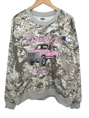 NWOT Ford Bronco Women’s Sweatshirt Tree Camo XL